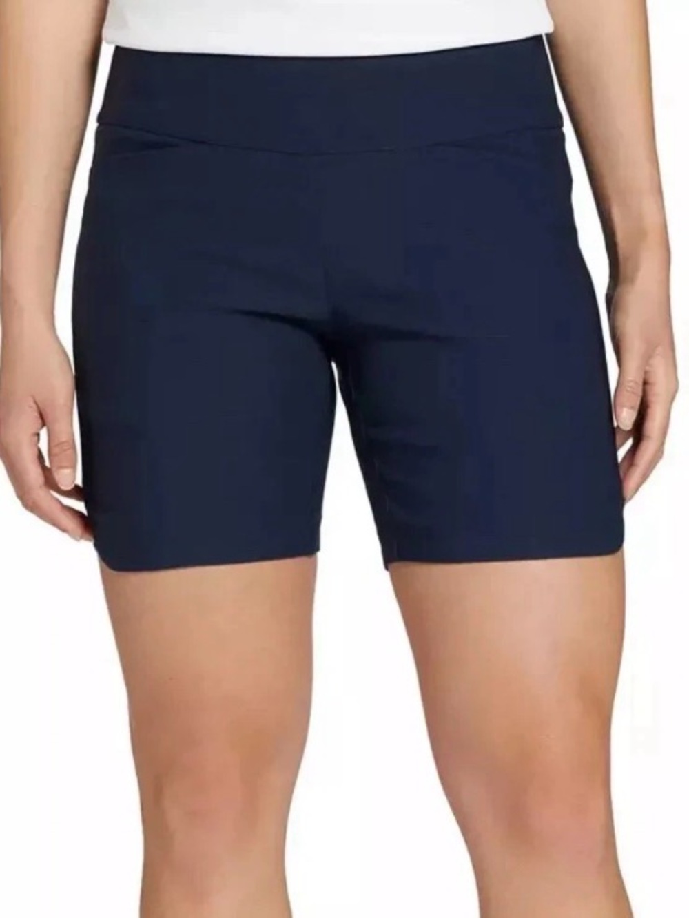 NWT Lady Hagen Golf Shorts 7" Inseam Tummy Control Navy Blue Medium